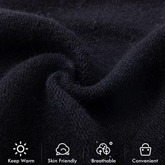Slouchy Knit Beanie Cashmere Wool Blend Soft Warm Winter Ski Cap Chic main image 5